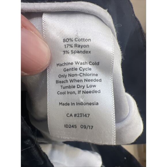 Talbots Size 10 10R The Perfect Chino Pants Navy Blue Pre-Owned0 - Picture 7 of 8